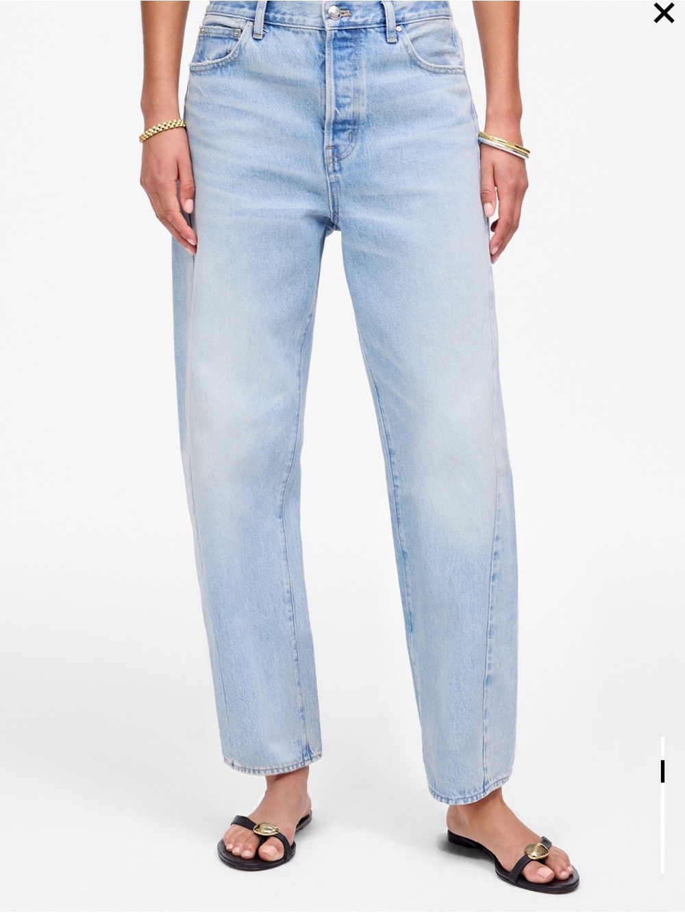 Madewell Pieced Barrel-Leg Jeans